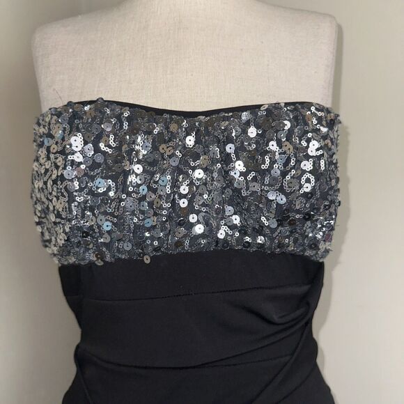 NWT RUBY ROX Y2k Mermaid Bandage Mini Dress Strapless Sequined Top Size Medium - Picture 2 of 8